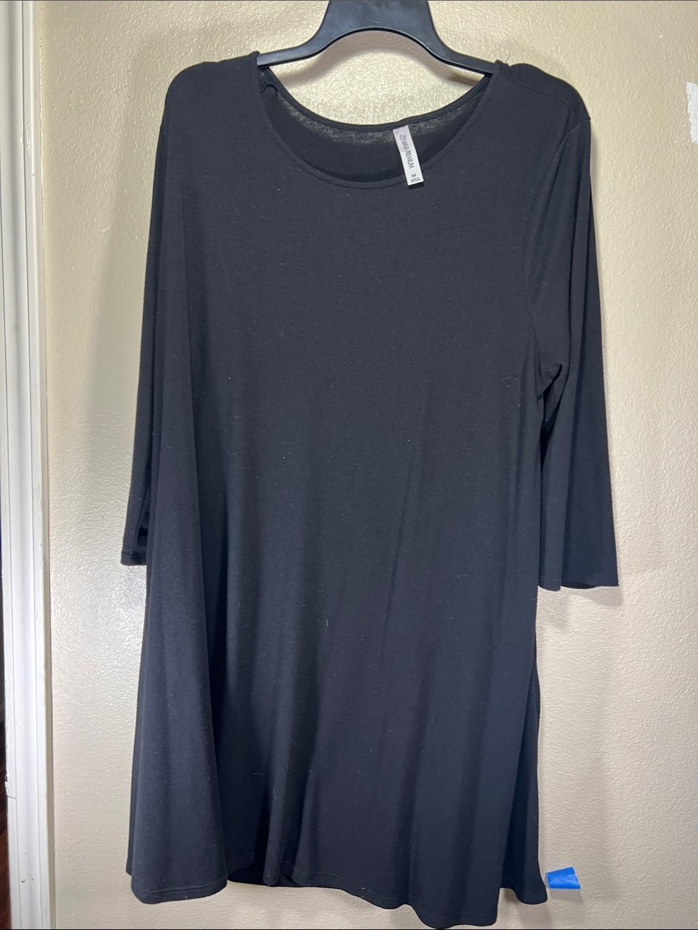 Zenana Outfitters Black Long Sleeve Swing Dress